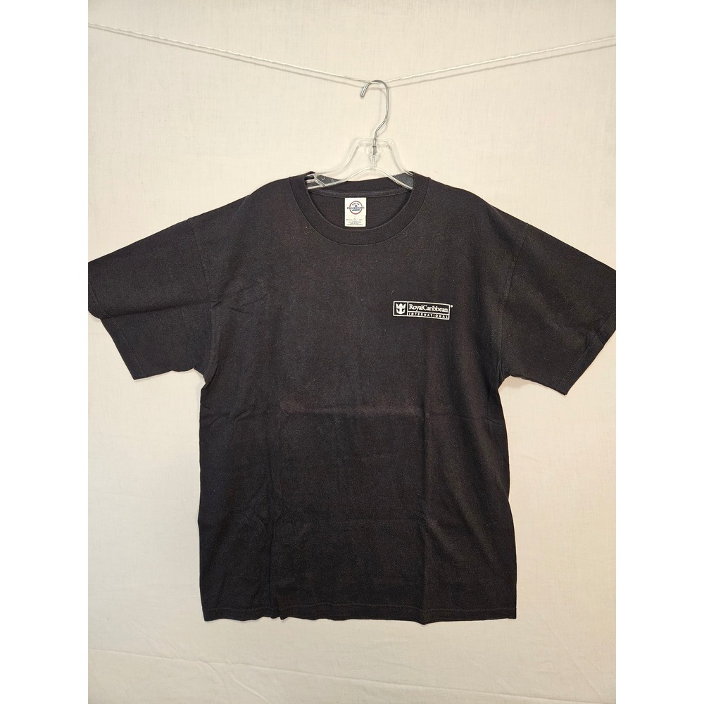 Royal Caribbean International Mens Black 50s 60s Night Graphic T-Shirt Large